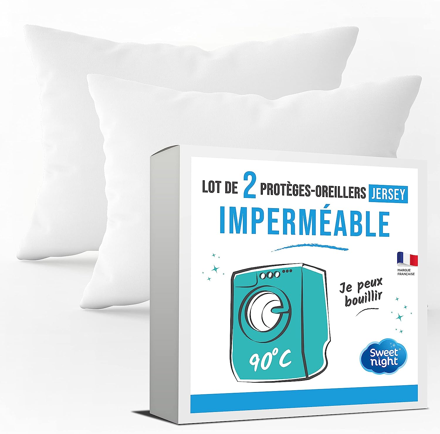 Lot de protège-oreillers Sweetnight 50 par 70 cm